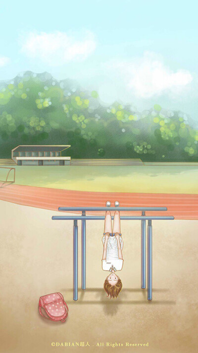 天生一对 平行线 插画 情侣 壁纸 