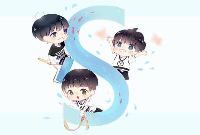 tfboys 三周年 手绘 cr.微博@数学老师女儿的朋友