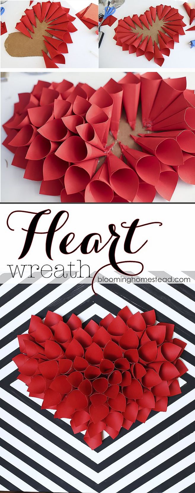  七夕就要到了，不来一个么？Simple and easy wreath tutorial, this would be perfect for Valentine's Day decor!【阿画】