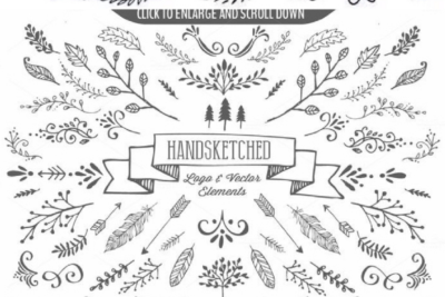 hand sketched material - deco & frame