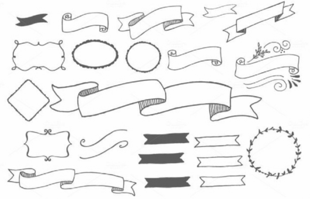 hand sketched material - banner