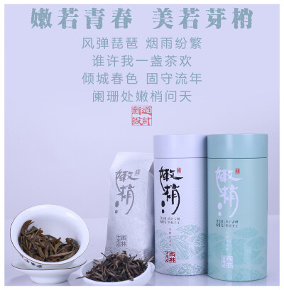 雨林古茶坊 嫩梢 古树普洱茶生茶 棉纸袋 礼盒包装设计 铁盒包装设计 新道设计作品