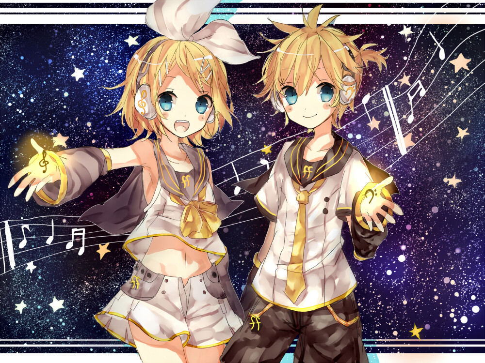 ID=54192444 镜音双子 镜音铃 镜音连 len&rin 蕉橘 VOCALOID V4形象 Pixiv P站