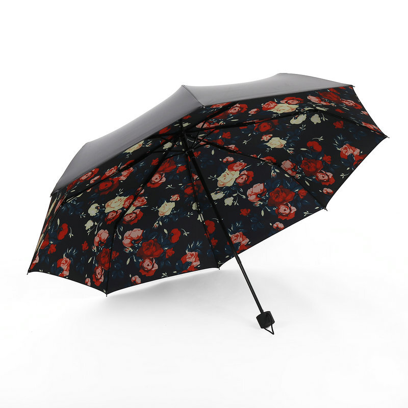 小雏菊小黑伞黑胶太阳伞防晒防紫外线女晴雨伞两用叠超强遮阳伞