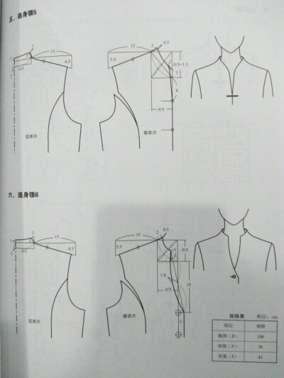 领子打版设计 连身领5.6