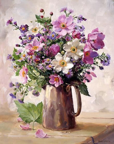 花卉 油画 Anne Cotterill