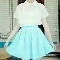 真人半身`连衣裙`【荧光蓝】