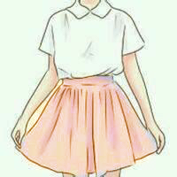 半身`裙系`女头【橙】