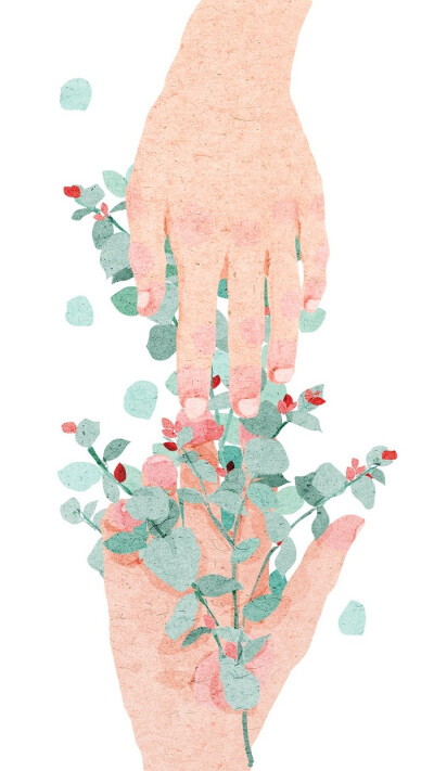 hand in hand ~ 壁纸 插画 xuan loc xuan