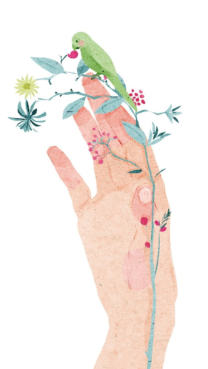 花开 ~ 壁纸 插画 xuan loc xuan