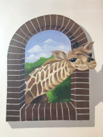 游乐场的一面墙壁