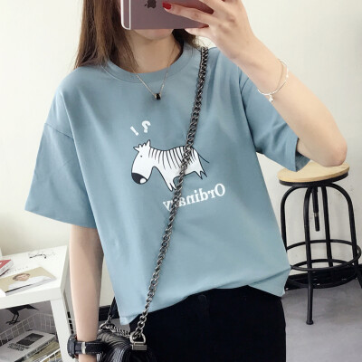 宽松t恤女短袖韩范卡通体恤打底衫女上衣韩版女装夏装2016新款潮-tmall.com天猫