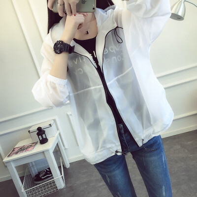 失意妞妞防晒衣女夏季连帽长袖薄款透气宽松纯色防晒服外套防晒衫-tmall.com天猫