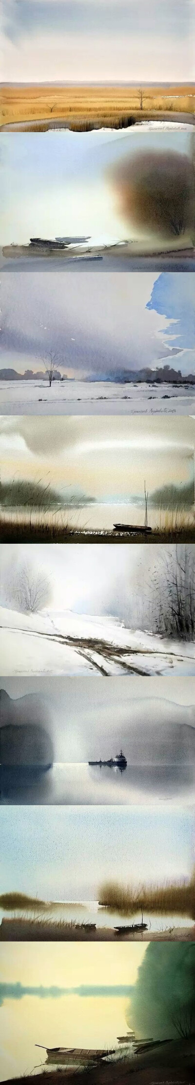 外国艺术家Branislav Marković
意境与留白的水彩画艺术