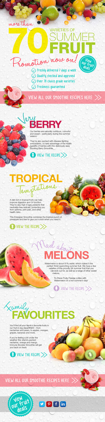 【夏季水果】Summer Fruit Promotion (Checkers Supermarket) : Some elements of a campaign to promote Checkers' large range of fresh fruits during the summer.
