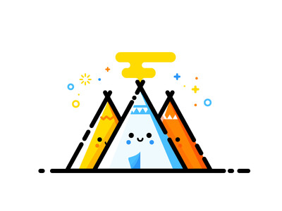 Tipi / 帐篷 / icon / 小图案/ 趣味 /设计/dribbble