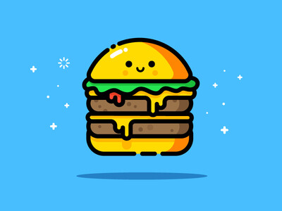 Cheesy /芝士/ 汉堡 / icon / 小图案/ 趣味 /设计/dribbble