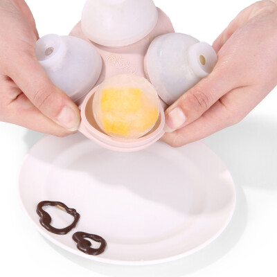 日式FaSoLa硅胶冰格 创意圆形4格冰球模具冰激凌制作模具雪糕模具