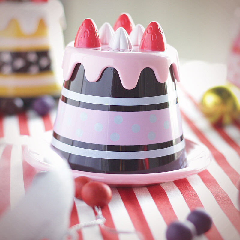 创意草莓蛋糕马克杯 日系甜蜜派对草可爱女生水杯带托盘2件套装