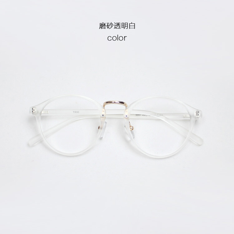  日系复古tr90超轻圆眼镜 文艺清新透明男女时尚近视眼镜框架