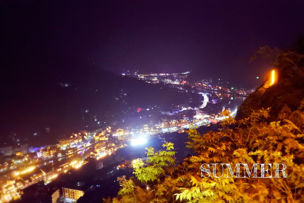 贵州·镇远·夜晚俯瞰全景