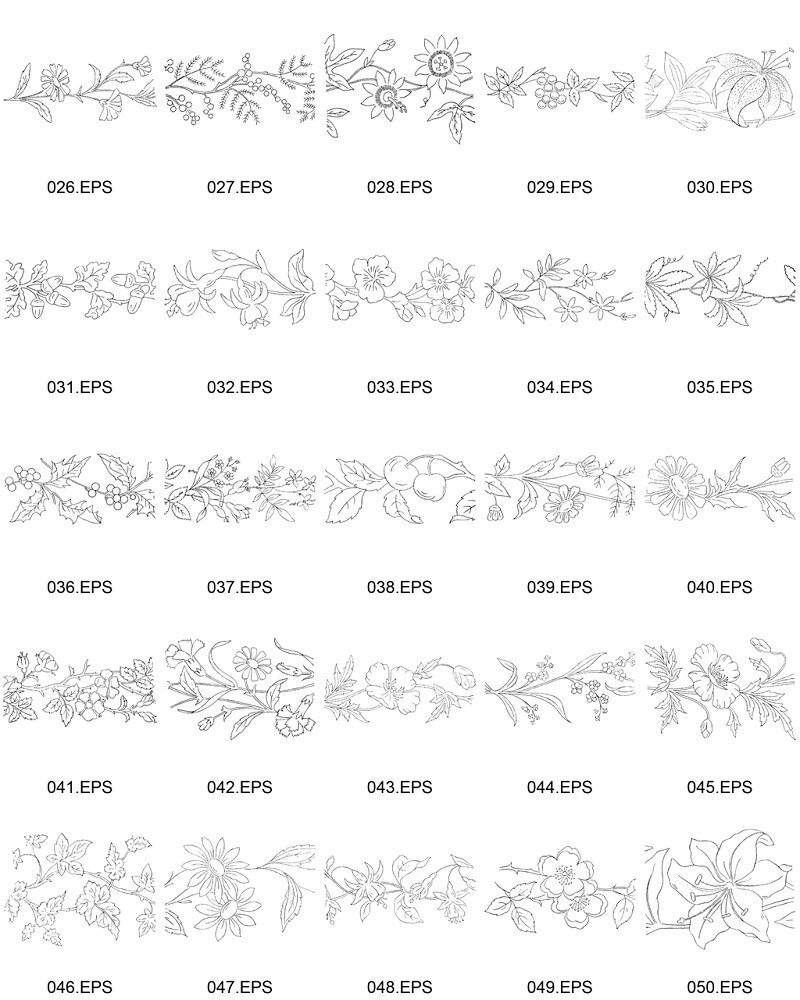 儿童画 简笔画 花 线描 线稿 花卉植物