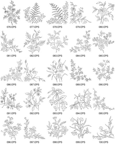 儿童画 简笔画 花 线描 线稿 花卉植物