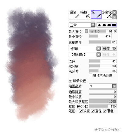 CG绘画 SAI笔刷设置