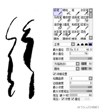 CG绘画 SAI笔刷设置