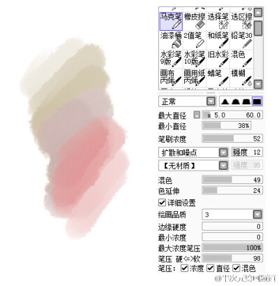 CG绘画 SAI笔刷设置