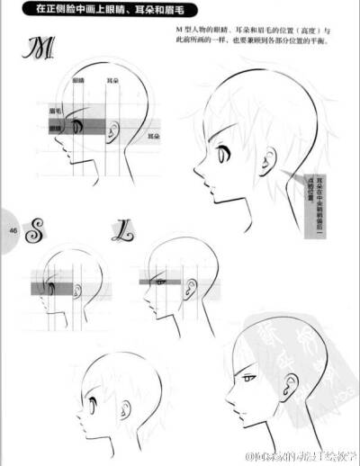 侧脸头发教学篇，动漫教程