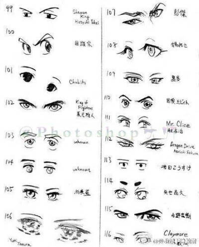 150种卡通动漫人物眼睛绘制参考，动漫教程