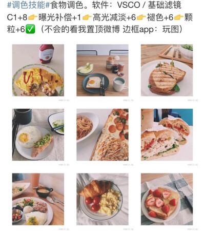 VSCO調色：食物調色