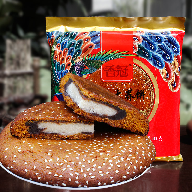 云南特产 中秋月饼传统糕点 香冠三香大荞饼400g 送礼