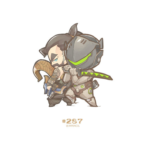 #守望先锋#Overwatch#Hanzo#Genji#半藏#源氏# cr: jrpencil