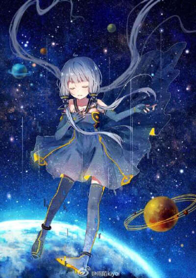 @星塵_Official 生日快樂！p1塵降曲繪，漂泊星塵，終於塵降。覺