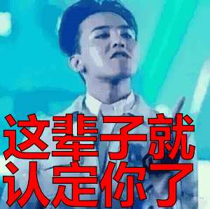 权志龙：这辈子就认定你了