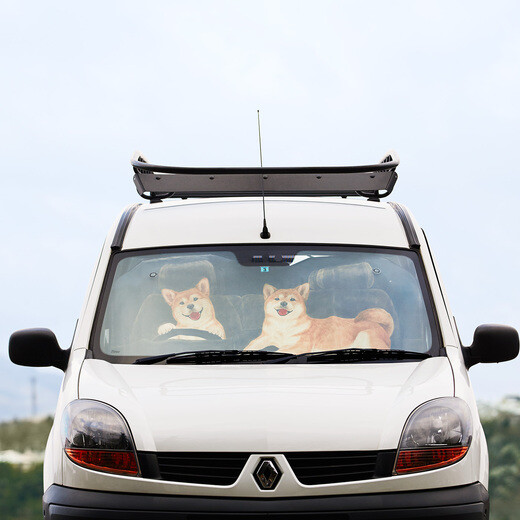 【白秤座】日本feilissimo芬理希梦柴犬狗狗前窗防晒遮挡板遮阳罩