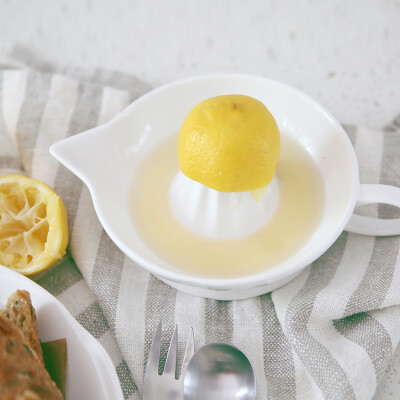 糯米瓷 | 国器 手动柠檬榨汁机 白瓷 陶瓷榨汁机