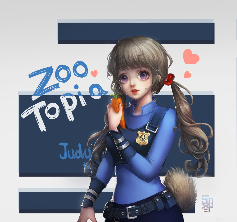 【侵删】#zootopia#nike#judy#疯狂动物城#插画#手绘#同人#二次元#动漫电影#狐兔#cp#壁纸##少女画风##少女心##拟人化#