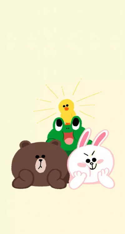 Hi 壁纸✨ line friends.布朗熊.可妮兔.莉莉鸡.卡通