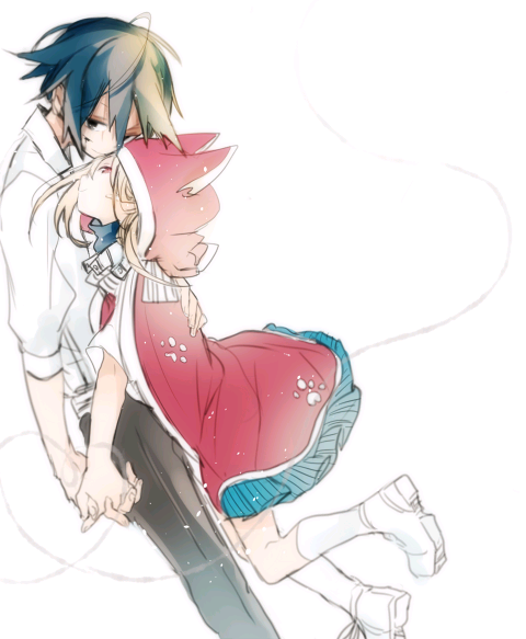 男 男图 女 女图 情侣 帅 酷 两人 拥抱 简单 漫图 p站 【p站情侣　 