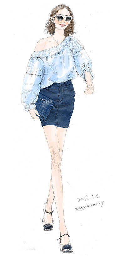 手绘 时装 插画 设计