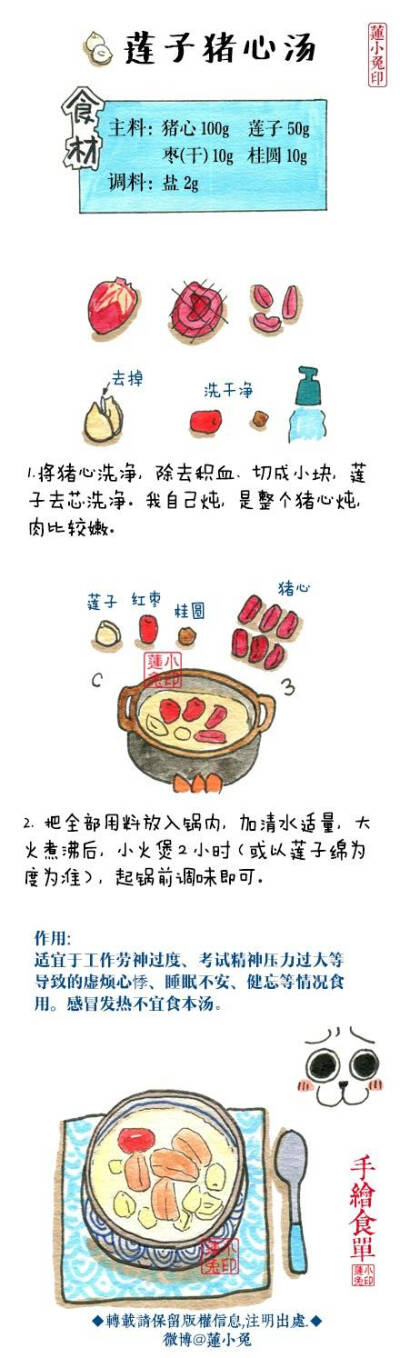 莲子猪心汤