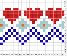 hearts n stripes knitting color chart - to all the quilters, can you see this a quilt?