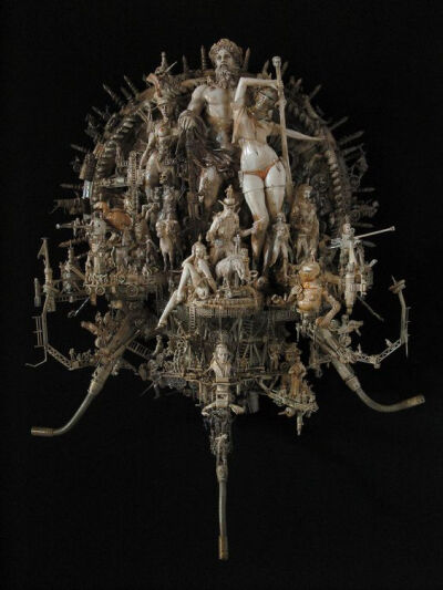 来自美国艺术家 Kris Kuksi 精致的雕塑作品一组 | kuksi.com