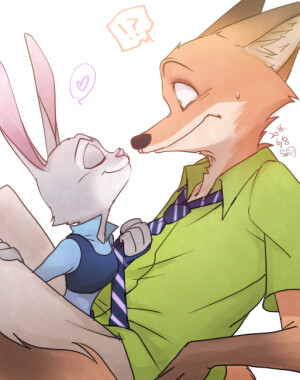 【侵删】#zootopia#nike#judy#疯狂动物城#插画#手绘#同人#二次元#动漫电影#狐兔#cp#壁纸##少女画风##少女心##拟人化#