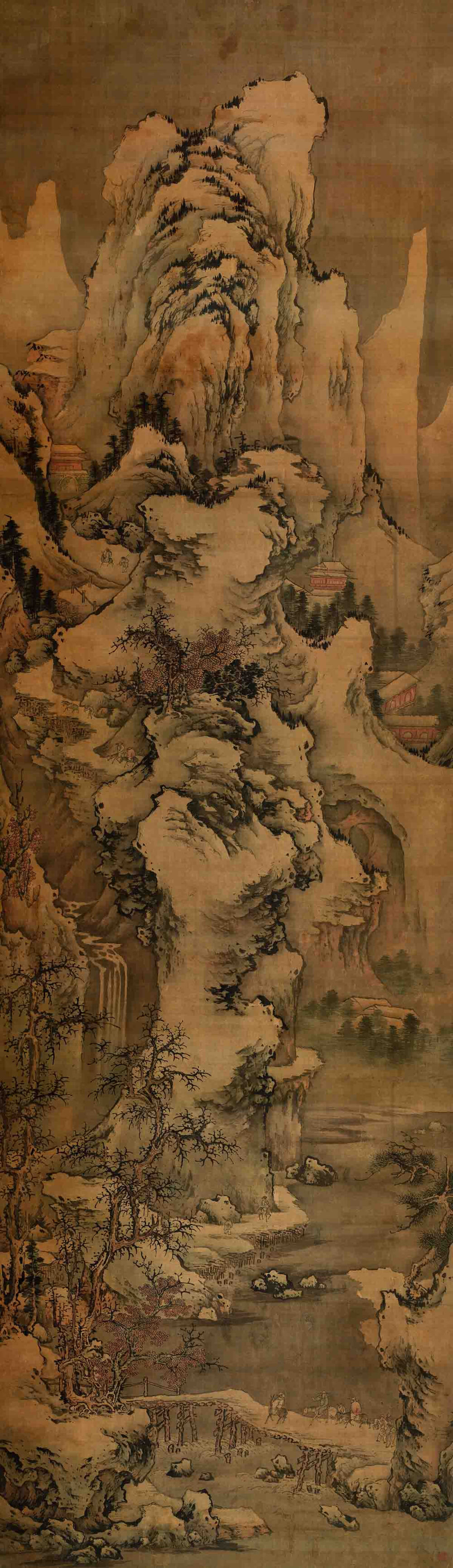 南宋 佚名 溪山行图轴纸本130x37