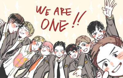 EXO WE ARE ONE
在2012年4月8日有一个男团组合同时在中韩两国出道
他们喊着we are one出道鞠躬90°是我最喜欢的弧度
组合有十二个人团名叫EXO他们都是相亲相爱的兄弟
对长辈有礼貌看见前辈会鞠躬问好他们的粉丝叫…