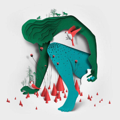 Eiko Ojala，爱沙利亚共和国知名剪纸、插画、平面设计艺术家。
生活在爱沙利亚首都塔林的Eiko Ojala擅长书籍、插画的拼接和雕塑艺术。其创作的剪纸雕塑艺术作品多次被时尚杂志、书籍出版所采用。Eiko Ojala将光影元…